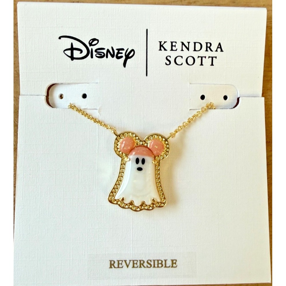 2026 Disney Parks Kendra Scott Mickey Mouse Ghost Necklace NEW Box